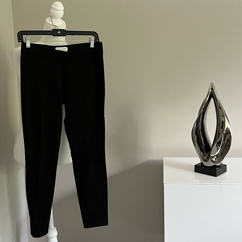 Max Studio Weekend Black Stretch Pull On Pants - image 3